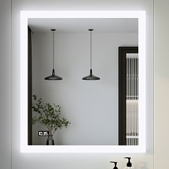 Бриклаер Мебель для ванной Берлин 70 оникс серый с белой ручкой – фотография-14